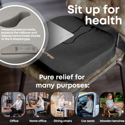 Orthopädisches Sitzkissen - PATENTIERT & FORMSTABIL | SANTERGO