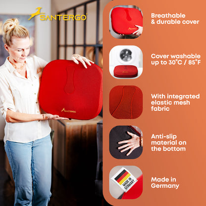 Orthopädisches Sitzkissen - PATENTIERT & FORMSTABIL | SANTERGO