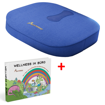 ALL IN: SANTERGO orthopädisches Sitzkissen (eine Farbe nach Wahl) + Buch