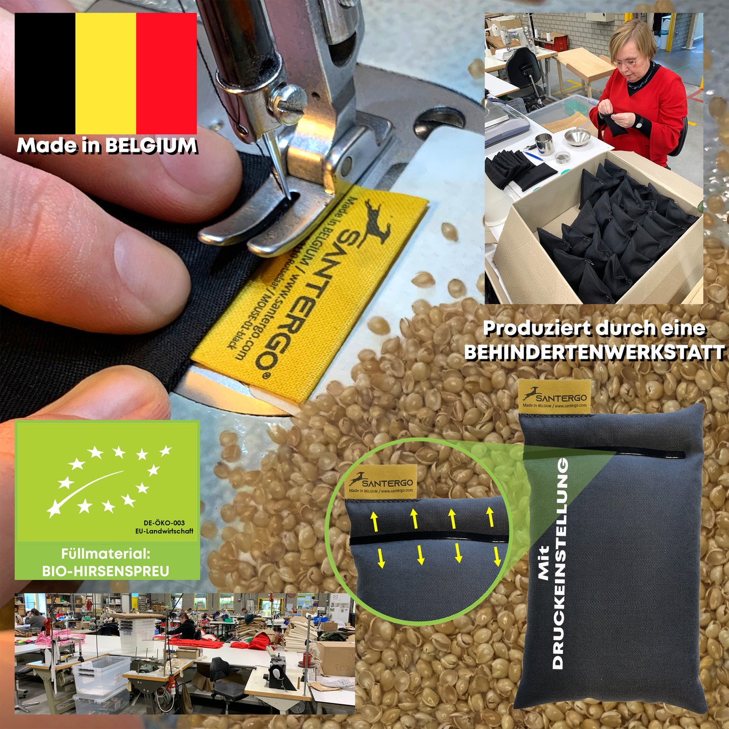 Ergonomische Handgelenkauflage Maus (1.0-CLASSIC) - Ökologisch und Bio | SANTERGO