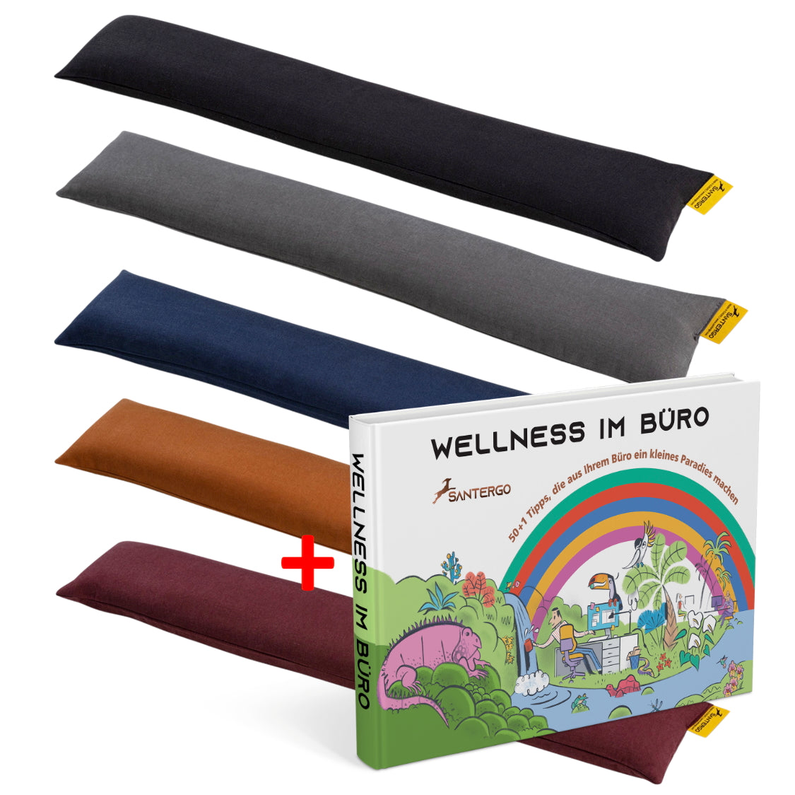 ALL IN: SANTERGO Handgelenkauflage Tastatur (eine Farbe nach Wahl) + Buch