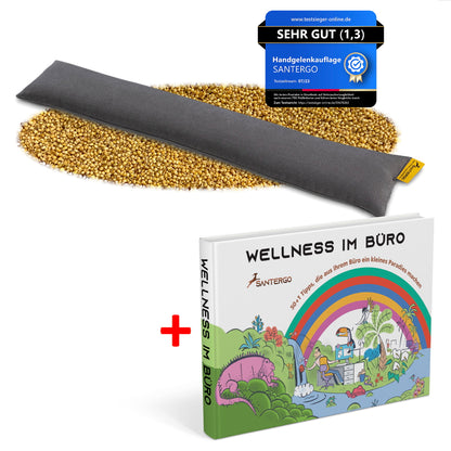 ALL IN: SANTERGO Handgelenkauflage Tastatur (eine Farbe nach Wahl) + Buch