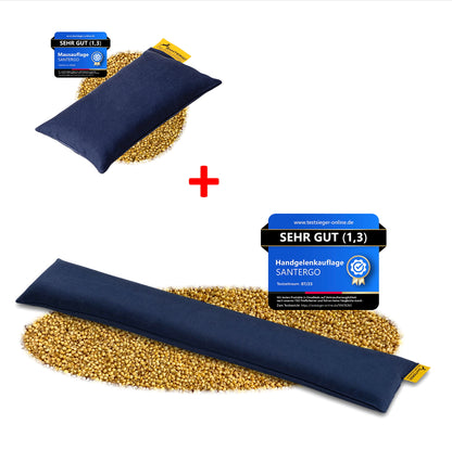 ALL IN: SANTERGO Mauspad + Handgelenkauflage Tastatur (Farbe nach Wahl)