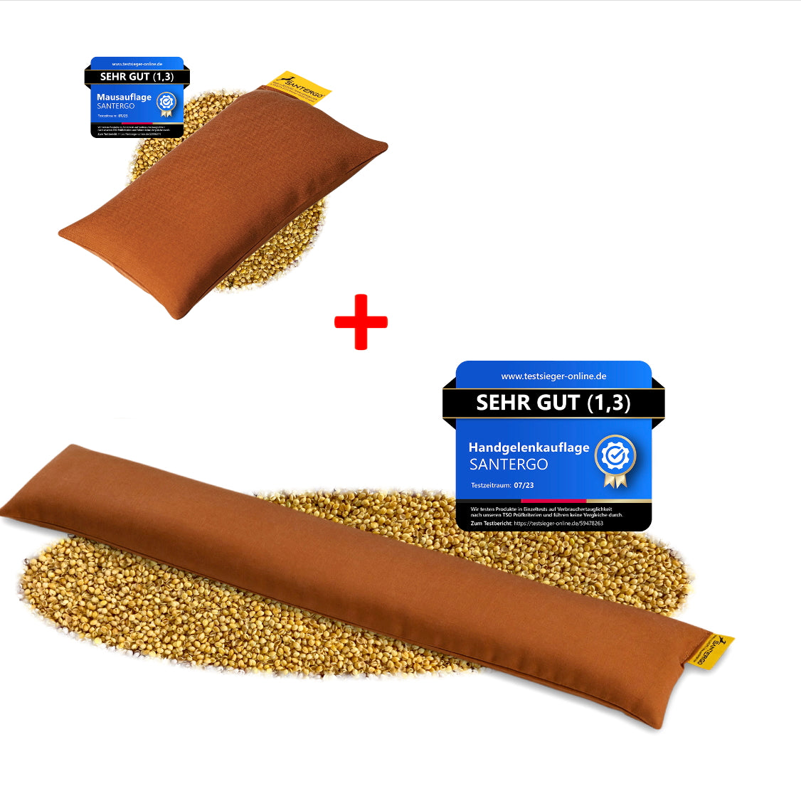 ALL IN: SANTERGO Mauspad + Handgelenkauflage Tastatur (Farbe nach Wahl)