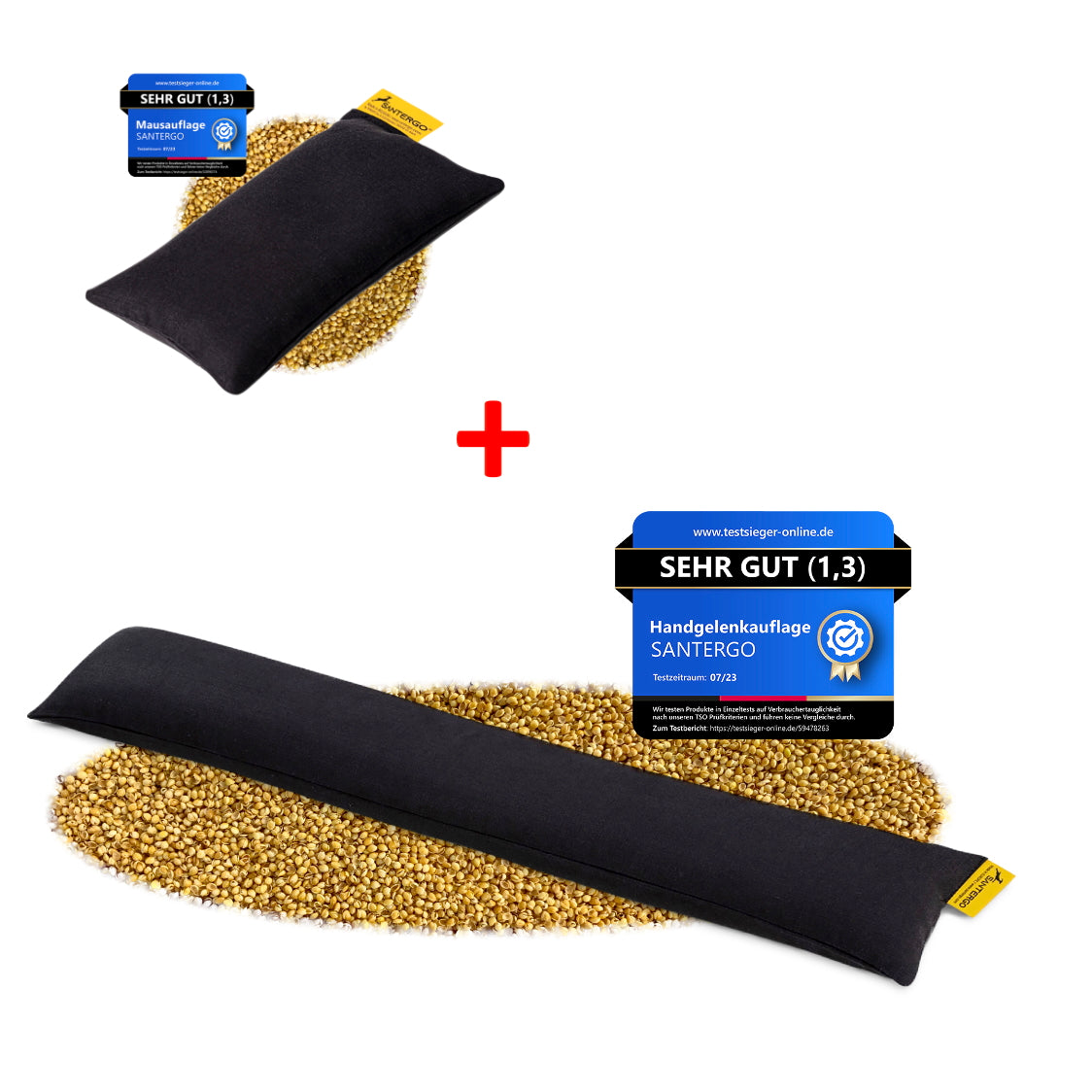 ALL IN: SANTERGO Mauspad + Handgelenkauflage Tastatur (Farbe nach Wahl)