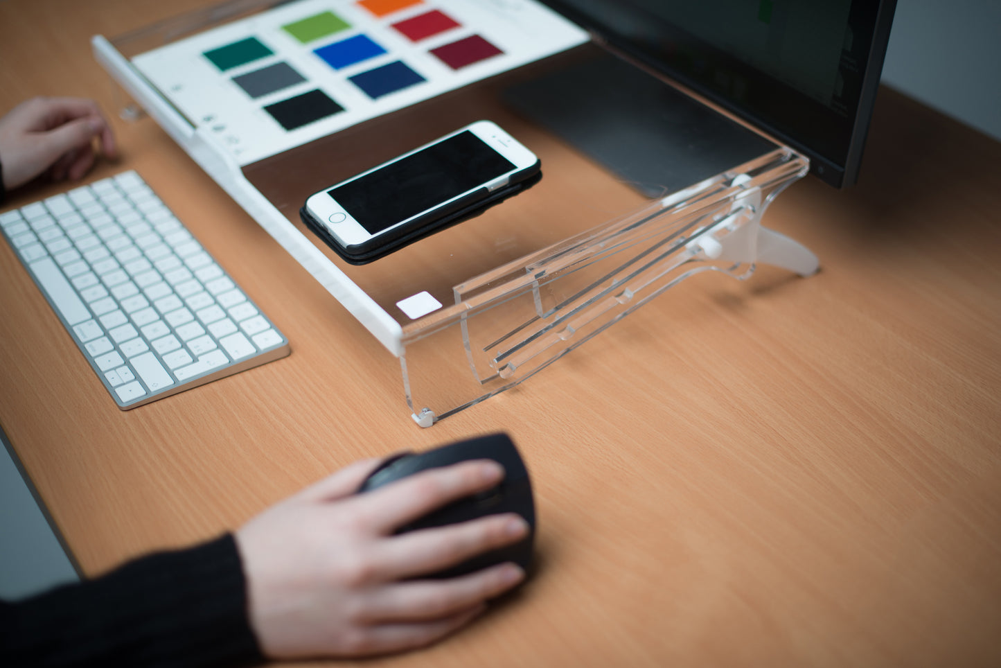 FLEX ERGO HOLDER - Document holder - for wide keyboards, 5-fold height adjustable