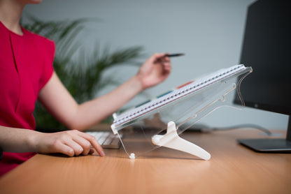 FLEX ERGO HOLDER - Document holder - for wide keyboards, 5-fold height adjustable
