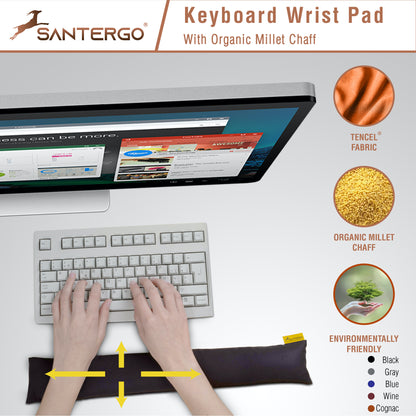 Ergonomische Handgelenkauflage Tastatur (2.0-CLASSIC) - Ökologisch und Bio | SANTERGO