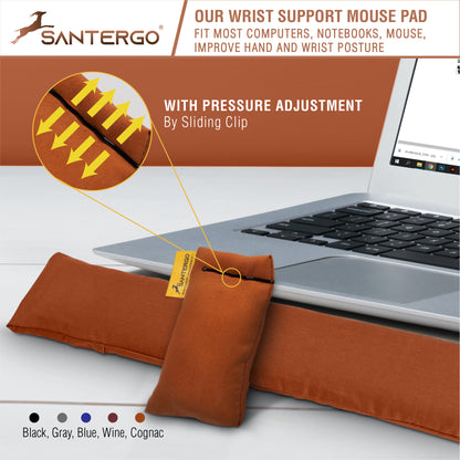 Ergonomische Handgelenkauflage Maus (2.0-CLASSIC) - Ökologisch und Bio | SANTERGO