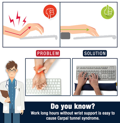 Ergonomische Handgelenkauflage Tastatur (1.0-CLASSIC) - Ökologisch und Bio | SANTERGO