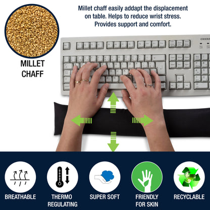Ergonomische Handgelenkauflage Tastatur (1.0-CLASSIC) - Ökologisch und Bio | SANTERGO